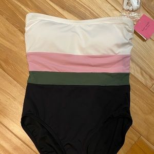 Kate Spade New York Color Block One Piece Swimsuit